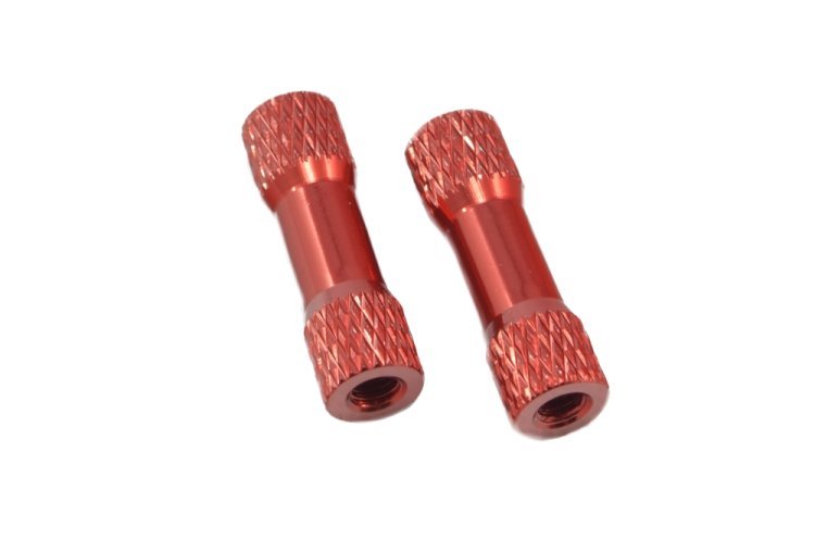 (image for) RED M3X20 ROUND SPACER STANDOFFS (SET OF 2)