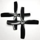 (image for) HQ PROP 4-BLADE/QUADBLADE 4X4X4 4 PROPELLER SET 2CW 2CCW (BLACK)