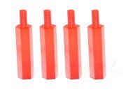 Red Nylon Hex Spacer Male-Female (15mm X 6mm) M3 Standoffs (4 pcs) (image for) Red Nylon Hex Spacer Male-Female (15mm X 6mm) M3 Standoffs (4 pcs)