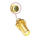 (image for) SMA Female to SMA Female Feed-Through Bulkhead Adapter